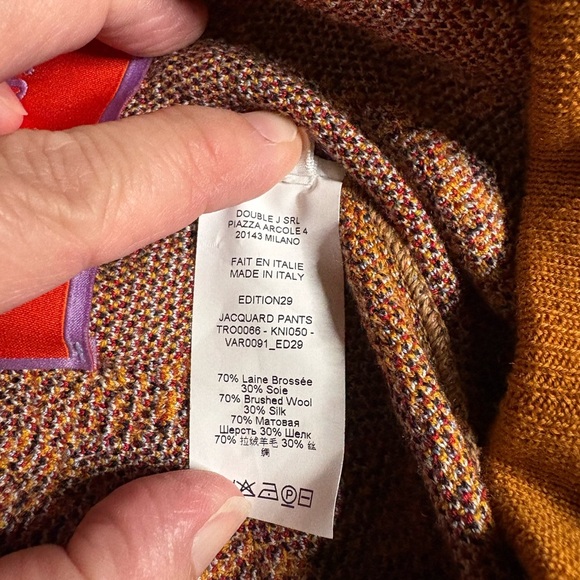 EUC La Double J- Brushed Wool Amorpha Jacquard Pants. Size M - Picture 7 of 10